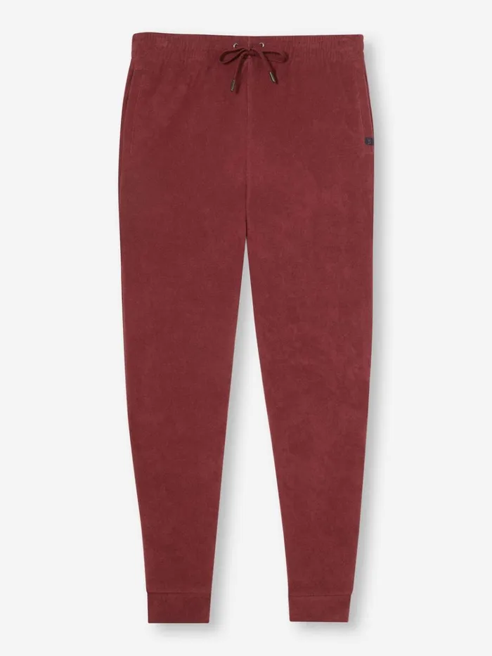 Casual Pants Men Derek Rose Sweatpants Isaac Terry Cotton Burgundy