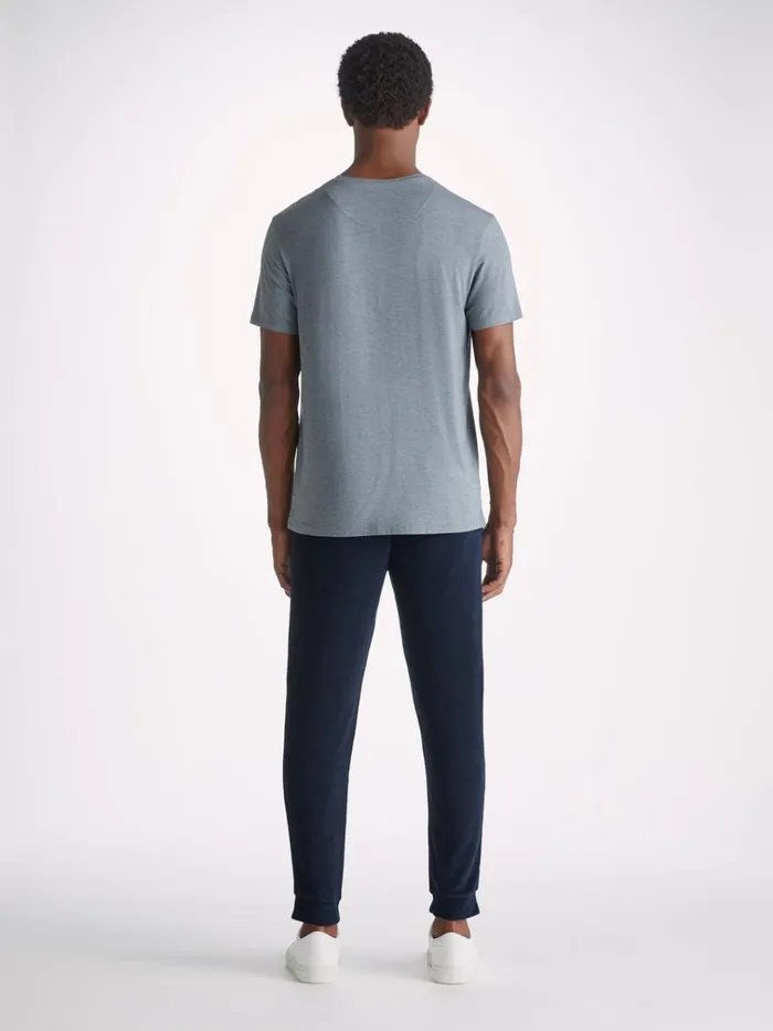 Casual Pants Men Derek Rose Sweatpants Isaac Terry Cotton Navy