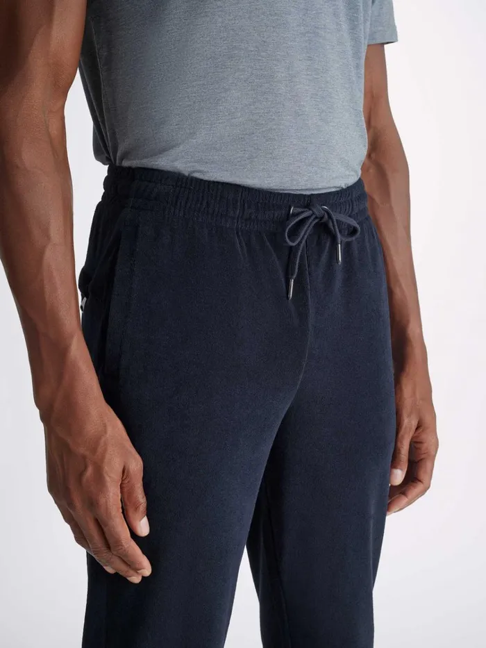Casual Pants Men Derek Rose Sweatpants Isaac Terry Cotton Navy