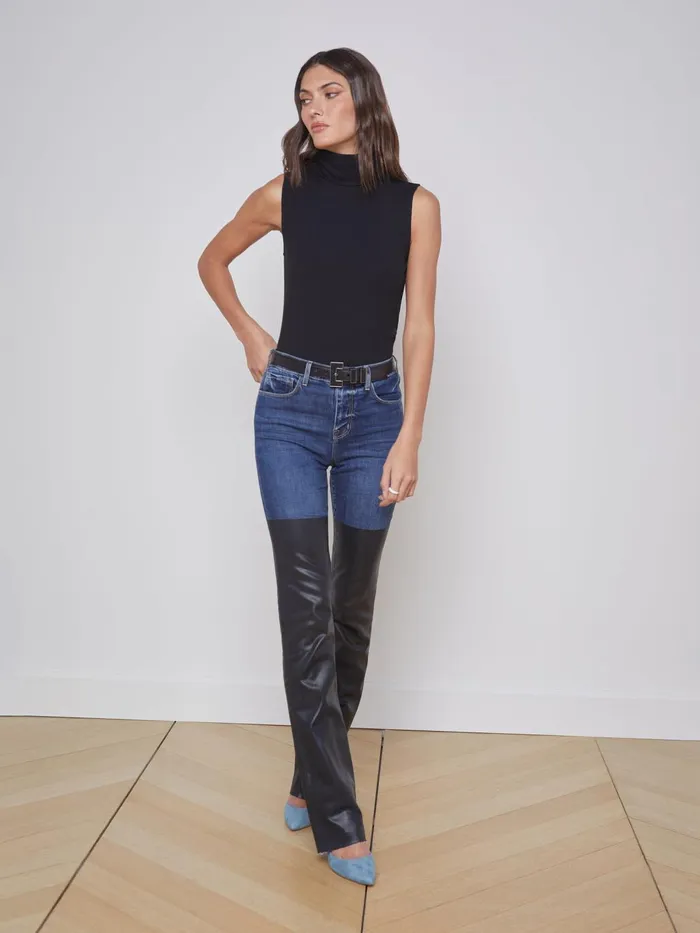 Ceci Sleeveless Turtleneck Micro Modal Black Women L039Agence Tees Ceci Sleeveless Turtleneck Micro Modal Black Women L039Agence Tees