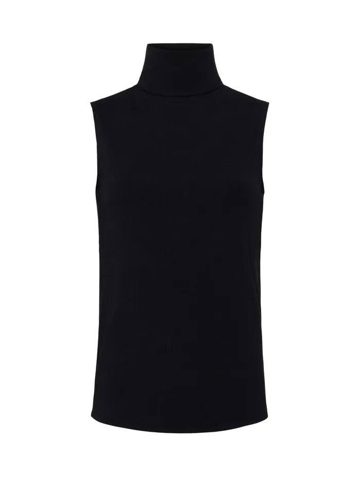 Ceci Sleeveless Turtleneck Micro Modal Black Women L039Agence Tees Ceci Sleeveless Turtleneck Micro Modal Black Women L039Agence Tees