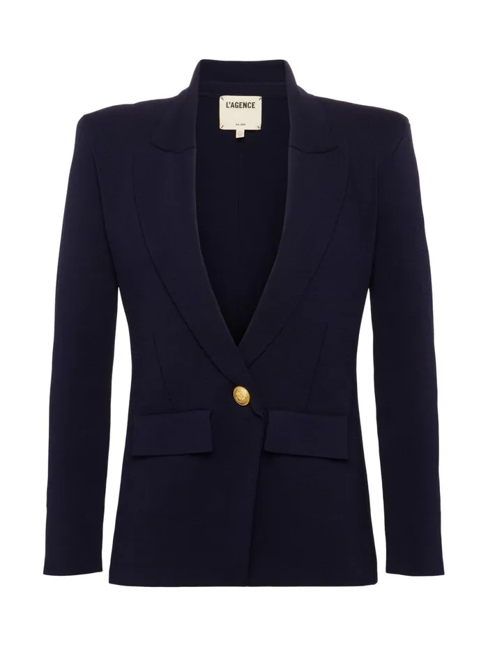 Chamberlain Knit Blazer Midnightgold Women L039Agence Blazers and Jackets Chamberlain Knit Blazer Midnightgold Women L039Agence Blazers and Jackets