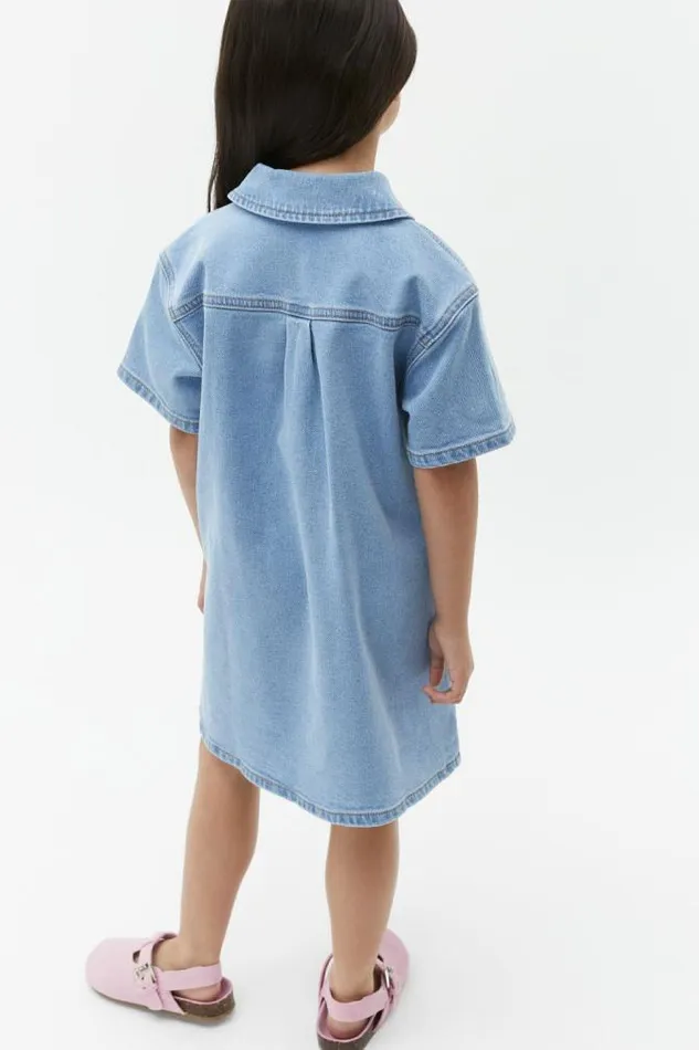 Child Denim and Jeans Seed Heritage Pocket Denim Dress Clean Blue Wash
