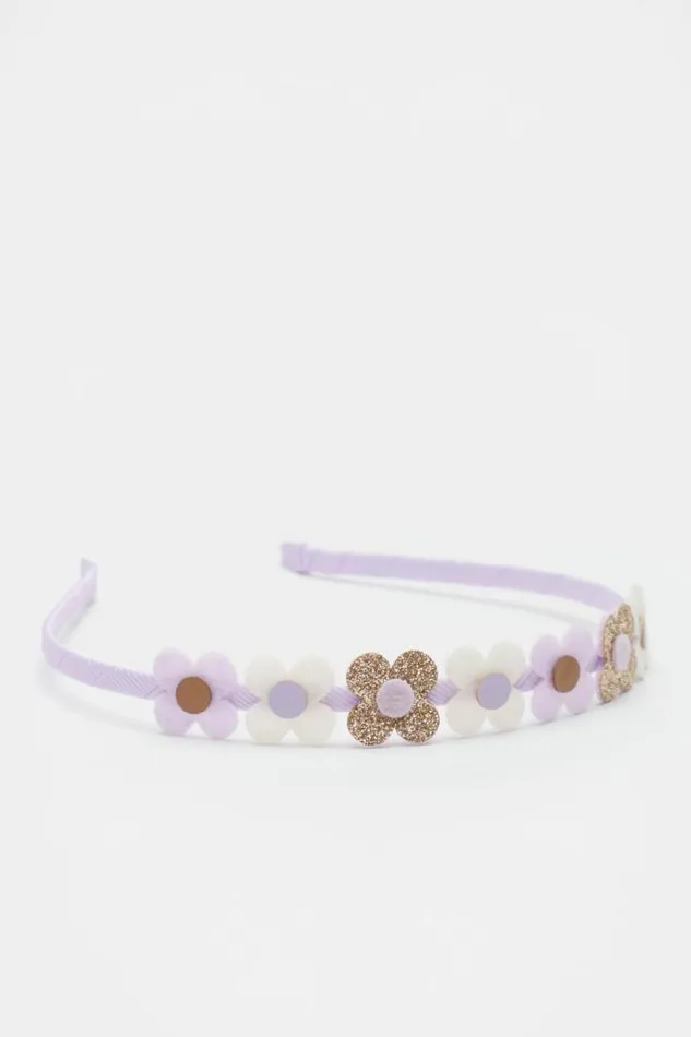 Child Hair Accessories Seed Heritage Felt Flower Alice Band Multi
