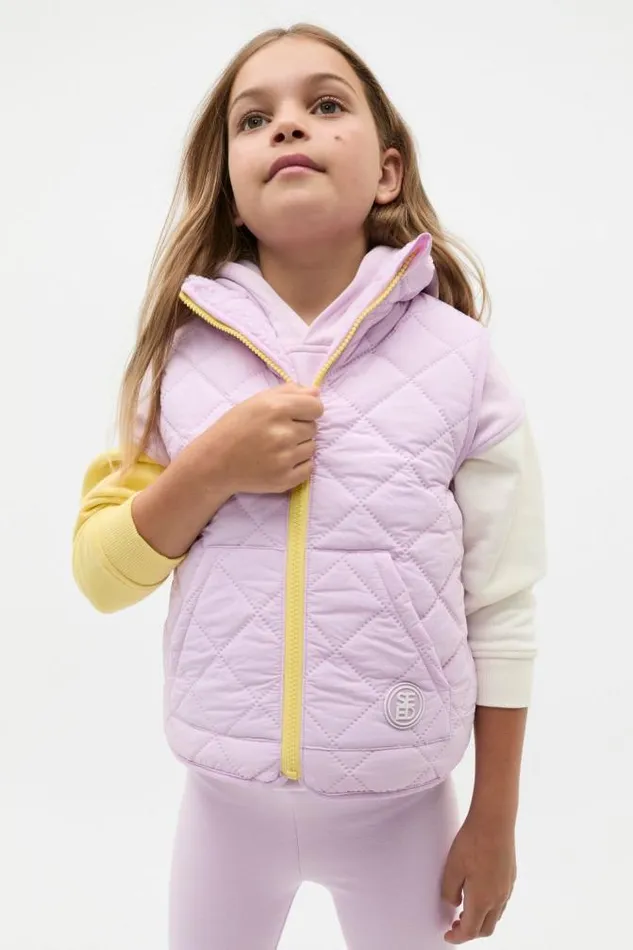 Child Jackets and Vests Seed Heritage Reversible Vest Soft Lilac