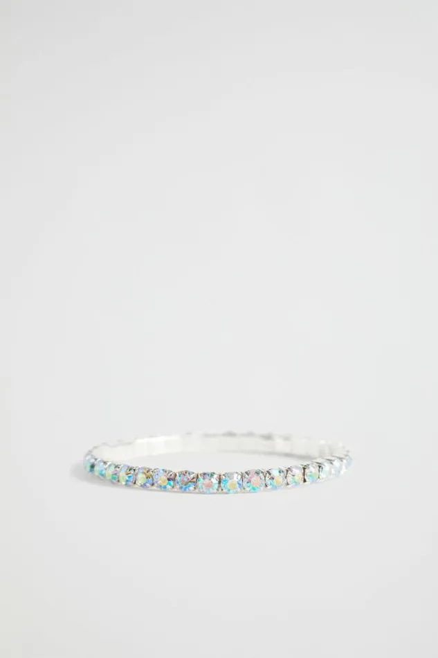 Child Jewellery Seed Heritage Diamante Stretch Bracelet Iridescent
