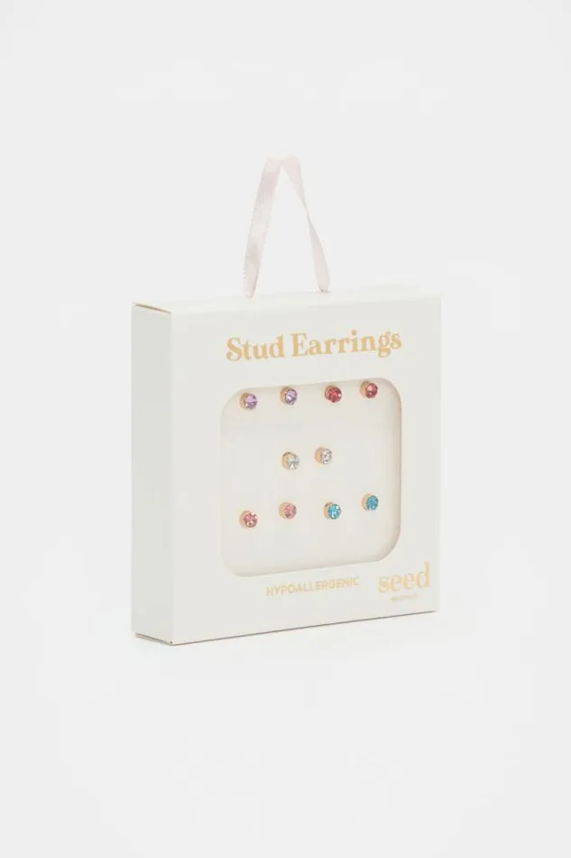 Child Jewellery Seed Heritage Hypoallergenic Studs Multi