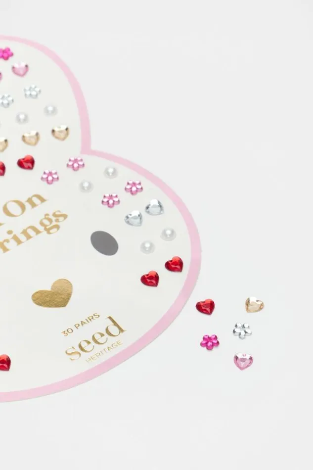 Child Jewellery Seed Heritage Stick On Earrings Multi