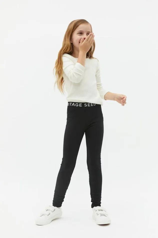 Child Pants Seed Heritage Core Terry Legging Black