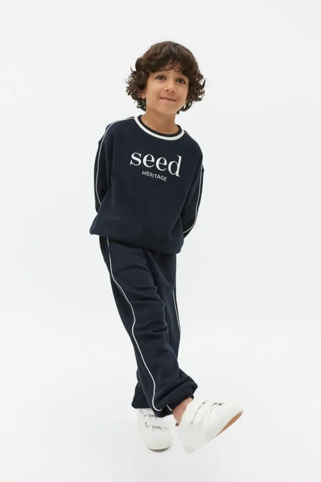 Child Pants Seed Heritage Core Track Pant Midnight Blue