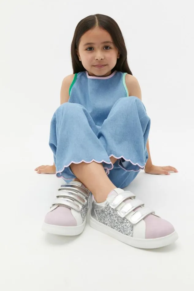 Child Sneakers and Trainers Seed Heritage Glitter Colour Block Sneaker Multi