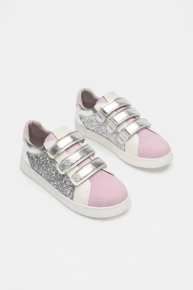 Child Sneakers and Trainers Seed Heritage Glitter Colour Block Sneaker Multi