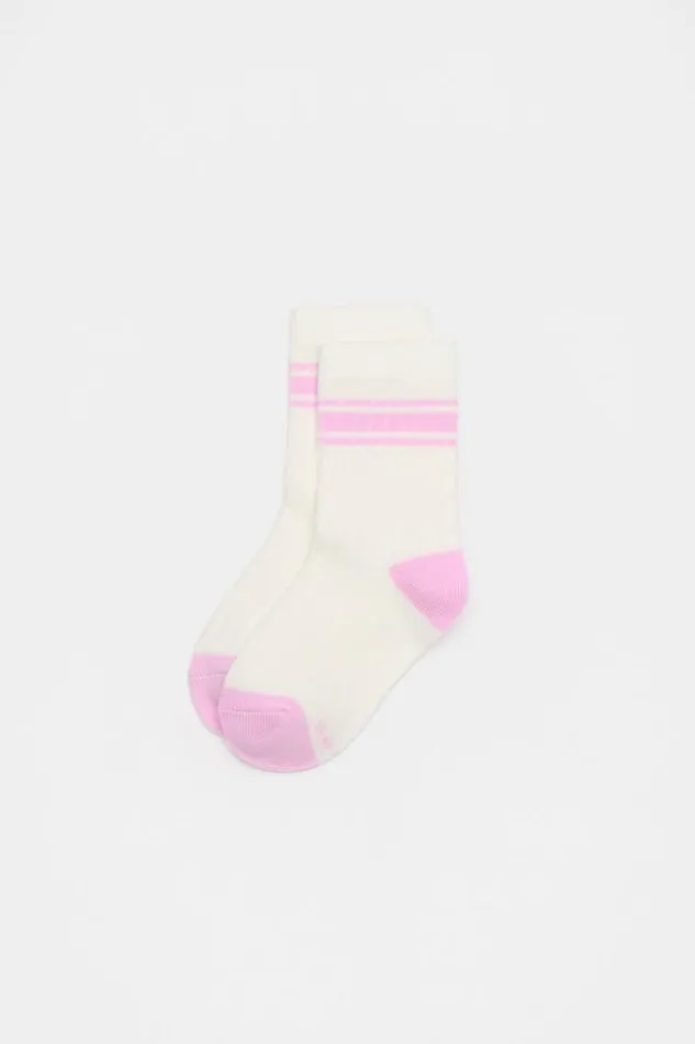 Child Socks and Tights Seed Heritage Stripe Rib Sock Fairy Floss