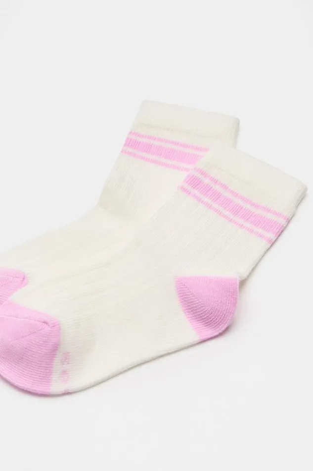 Child Socks and Tights Seed Heritage Stripe Rib Sock Fairy Floss