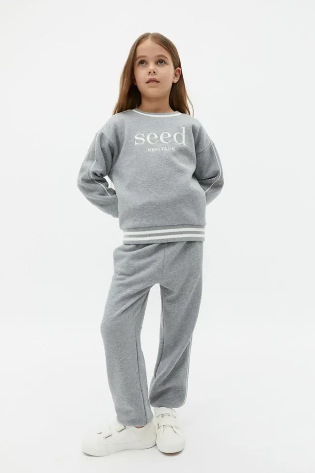 Child TShirts and Tops Seed Heritage Core Logo Sweat Storm Marle