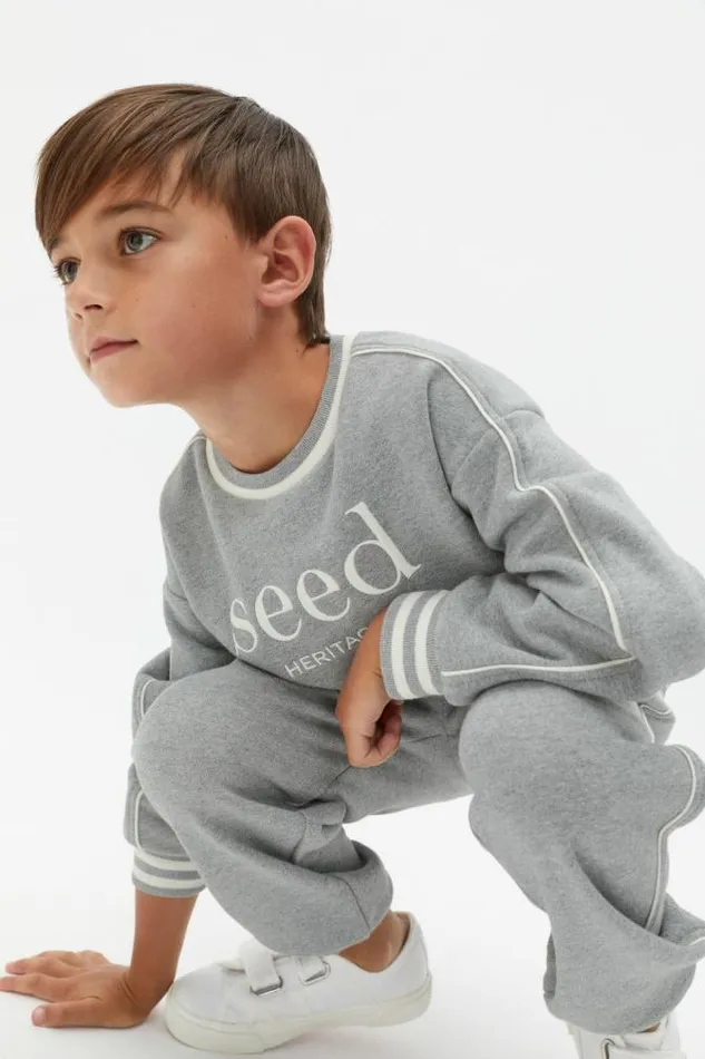 Child TShirts and Tops Seed Heritage Core Logo Sweat Storm Marle