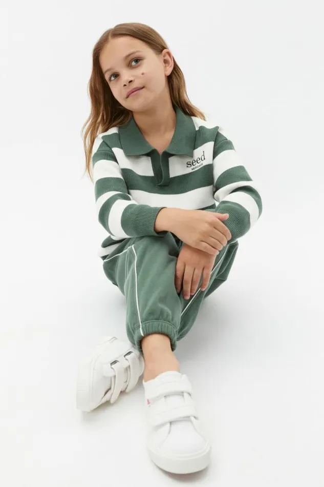 Child TShirts and Tops Seed Heritage Essential Knit Sweater Khaki