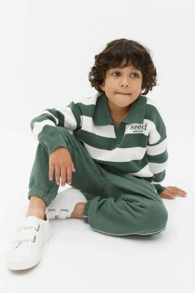 Child TShirts and Tops Seed Heritage Essential Knit Sweater Khaki