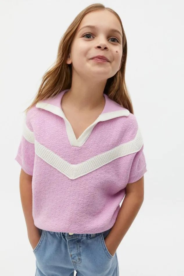 Child TShirts and Tops Seed Heritage Sporty Knit Tee Fairy Floss