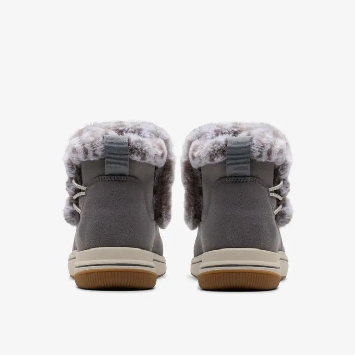 Clarks Brinkley Fur Dark Grey Ankle Boots Dark Grey Women Cloudsteppers