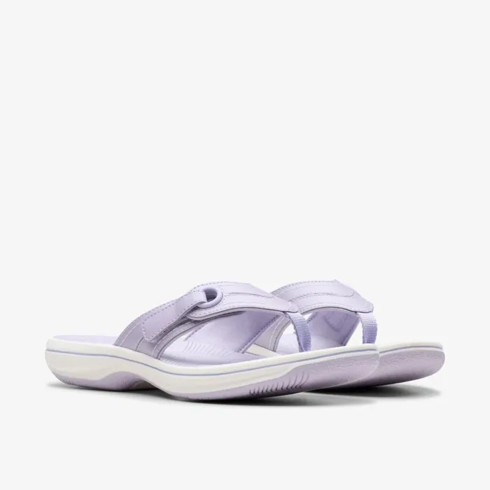 Clarks Brinkley Reyna Lavender Flip Flop Lavender Women Sliders And Flip Flops