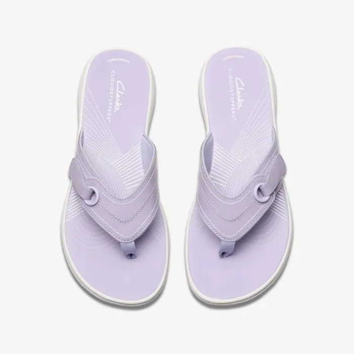 Clarks Brinkley Reyna Lavender Flip Flop Lavender Women Sliders And Flip Flops
