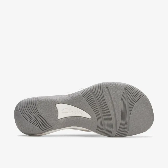 Clarks Brinkley Reyna White Flip Flop White Women Flat Sandals
