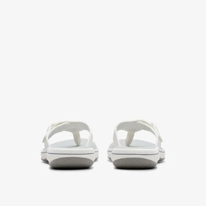 Clarks Brinkley Reyna White Flip Flop White Women Flat Sandals