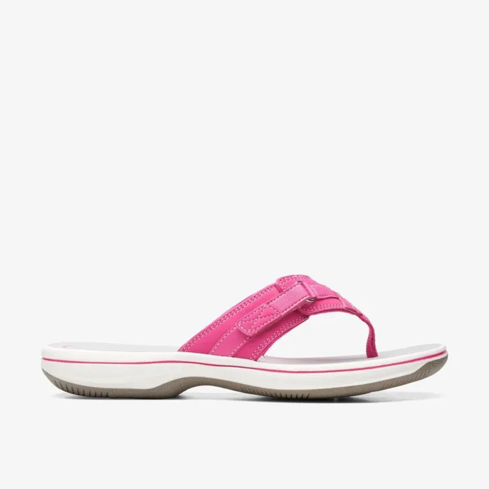 Clarks Brinkley Sea Fuchsia Flip Flop Fuchsia Women Sliders And Flip Flops