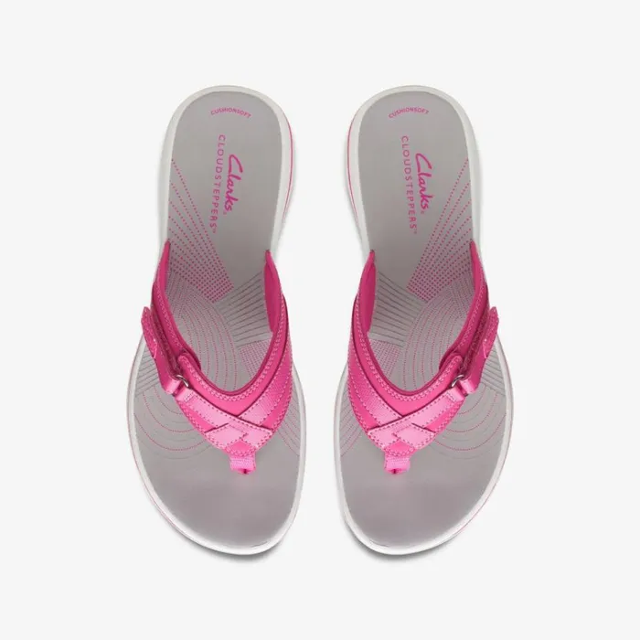 Clarks Brinkley Sea Fuchsia Flip Flop Fuchsia Women Sliders And Flip Flops