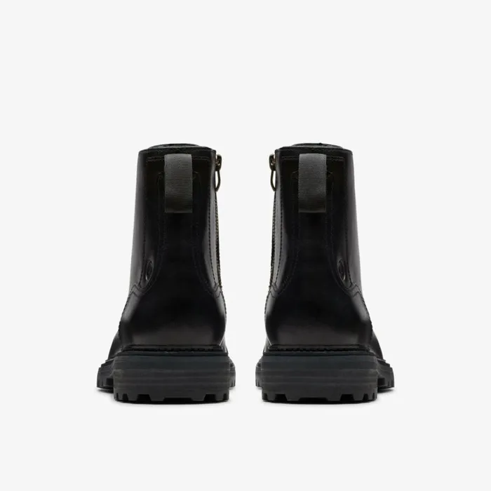 Clarks Clarkridge Hi Black Leather Ankle Boots Black Leather Men High Grip Shoes And Boots