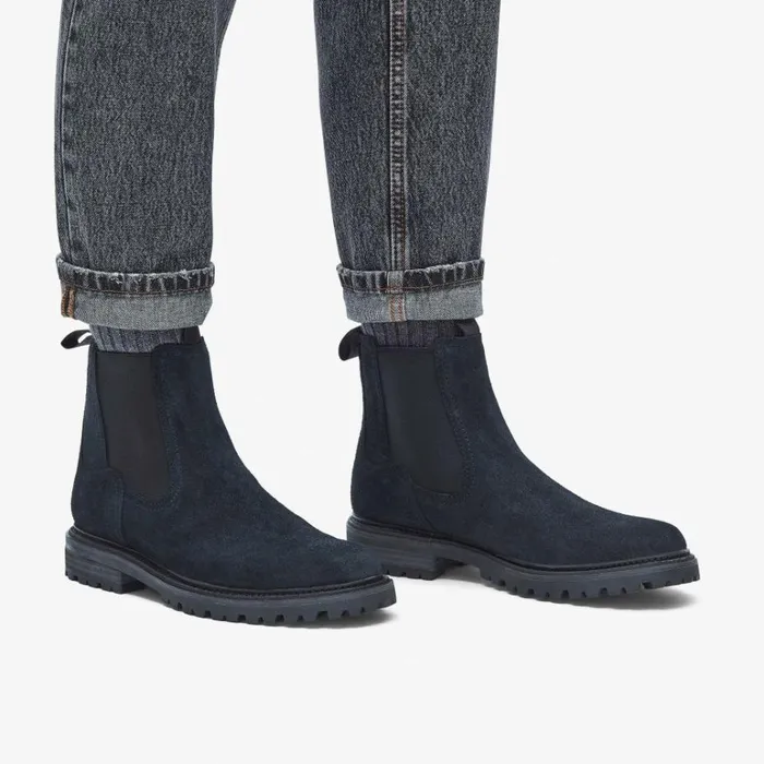 Clarks Clarkridge Top Black Suede Ankle Boots Black Suede Men High Grip Shoes And Boots