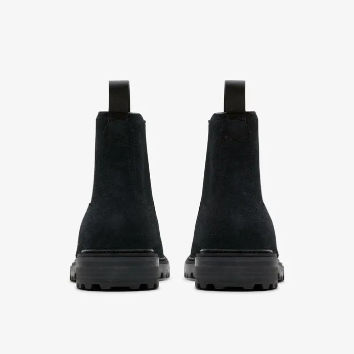 Clarks Clarkridge Top Black Suede Ankle Boots Black Suede Men High Grip Shoes And Boots
