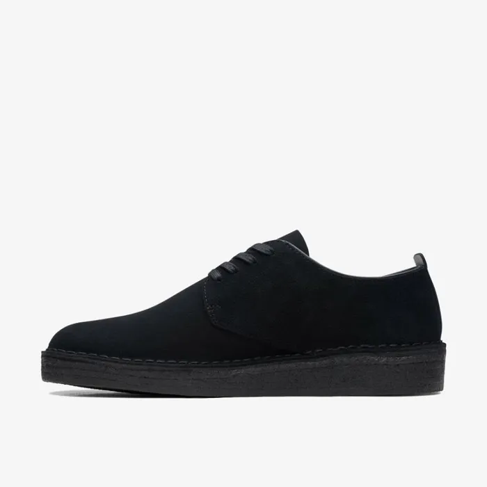 Clarks Coal London Black Suede Desert Boots Black Suede Men Clearance Trainers