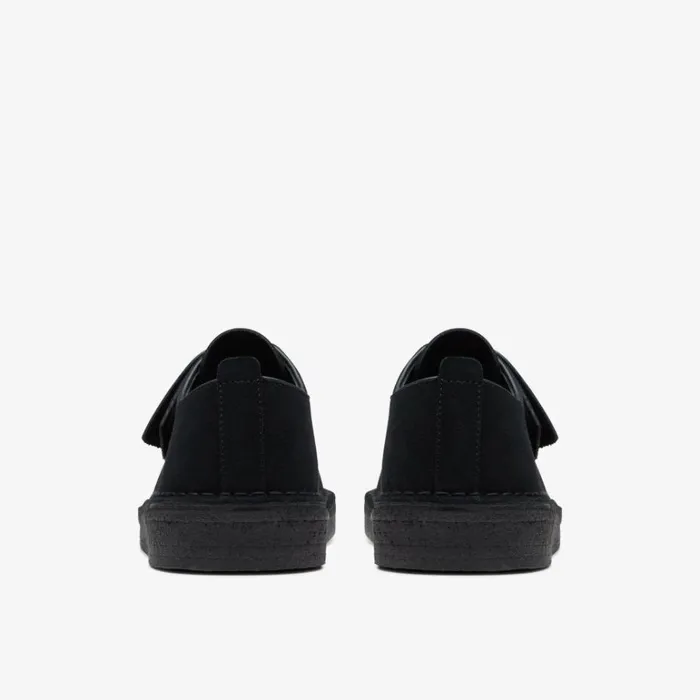 Clarks Coal London Black Suede Desert Boots Black Suede Men Clearance Trainers