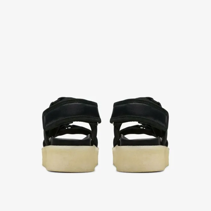 Clarks Crepe Sandal Black Combination Strappy Sandals Black Combination Women Flat Sandals
