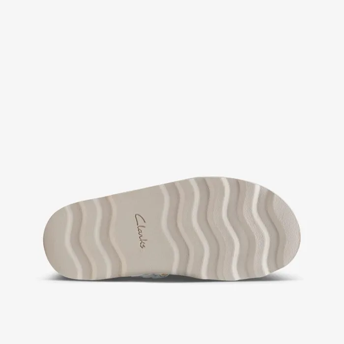Clarks Crown Beat Kid White Patent Flat Sandals White Patent Kids Sandals