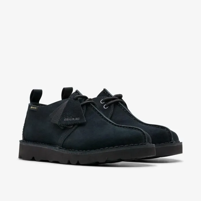 Clarks Desert Trek GORETEX Black Suede Desert Boots Black Suede Men Waterproof Shoes And Boots