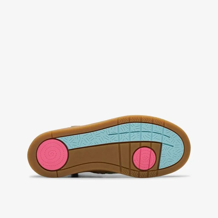 Clarks Disco Beam Hi Kid Cotton Ankle Boots Cotton Kids Trainers