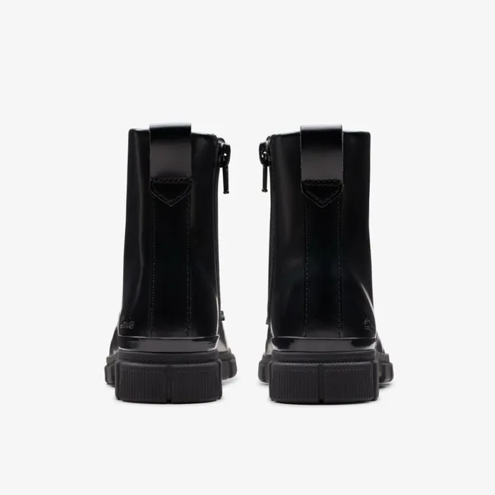 Clarks Evyn Top Kid Black Ankle Boots Black Kids Boots