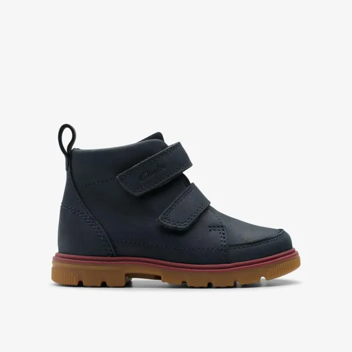 Clarks Kids Unisex Lorcam Hi Toddler Navy Ankle Boots Navy Kids Toddler Shoes Clarks Kids Unisex Lorcam Hi Toddler Navy Ankle Boots Navy Kids Toddler Shoes