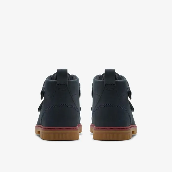 Clarks Kids Unisex Lorcam Hi Toddler Navy Ankle Boots Navy Kids Toddler Shoes