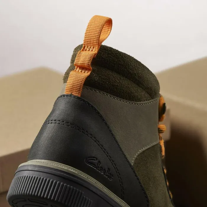 Clarks Kids Unisex Lorcam Hike Toddler Khaki Combination Ankle Boots Khaki Combination Kids Toddler Shoes