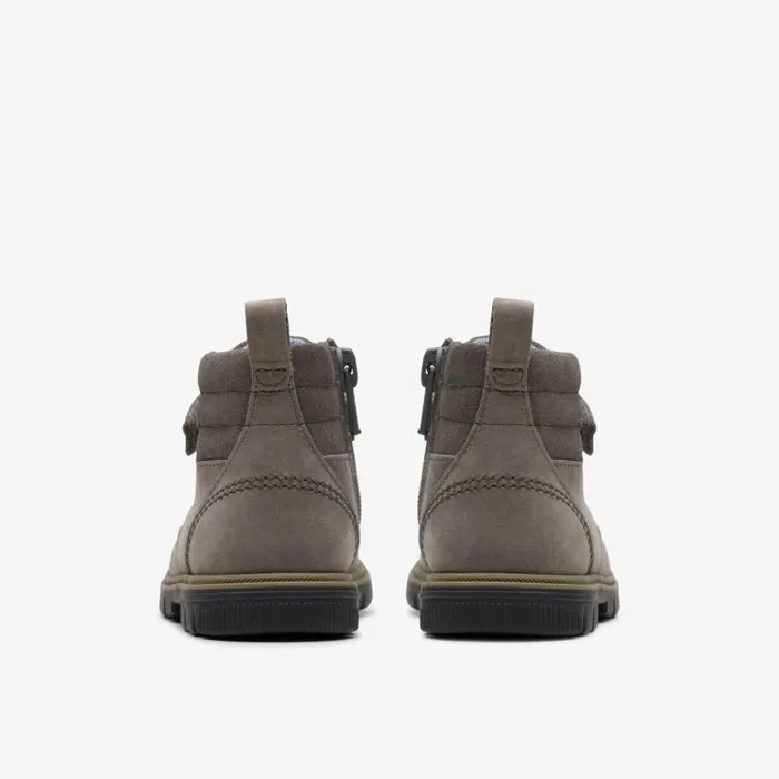 Clarks Kids Unisex Lorcam Trail Toddler Dark Grey Ankle Boots Dark Grey Kids Toddler Shoes