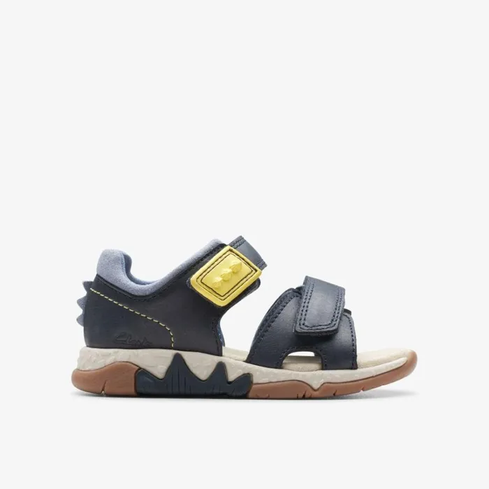 Clarks Kids Unisex Spiney Step Toddler Navy Sandals Navy Kids Sandals