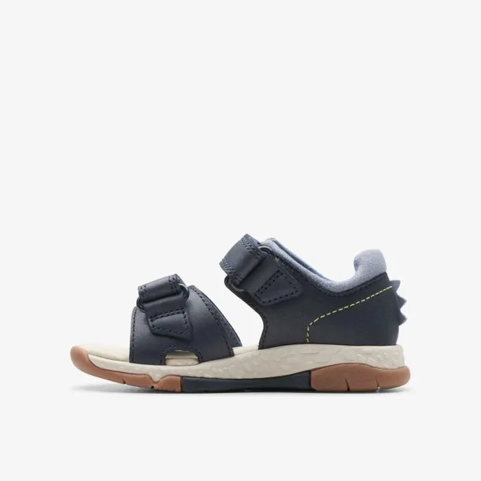 Clarks Kids Unisex Spiney Step Toddler Navy Sandals Navy Kids Sandals