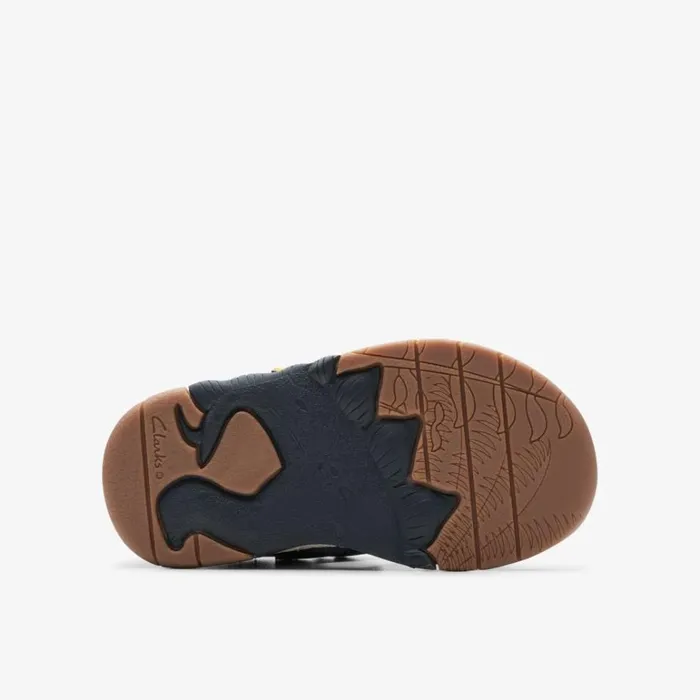 Clarks Kids Unisex Spiney Step Toddler Navy Sandals Navy Kids Sandals