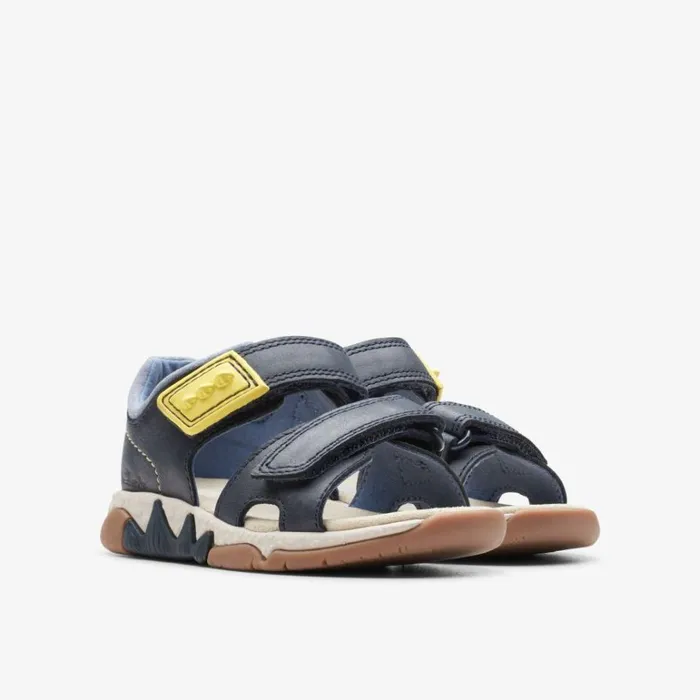 Clarks Kids Unisex Spiney Step Toddler Navy Sandals Navy Kids Sandals