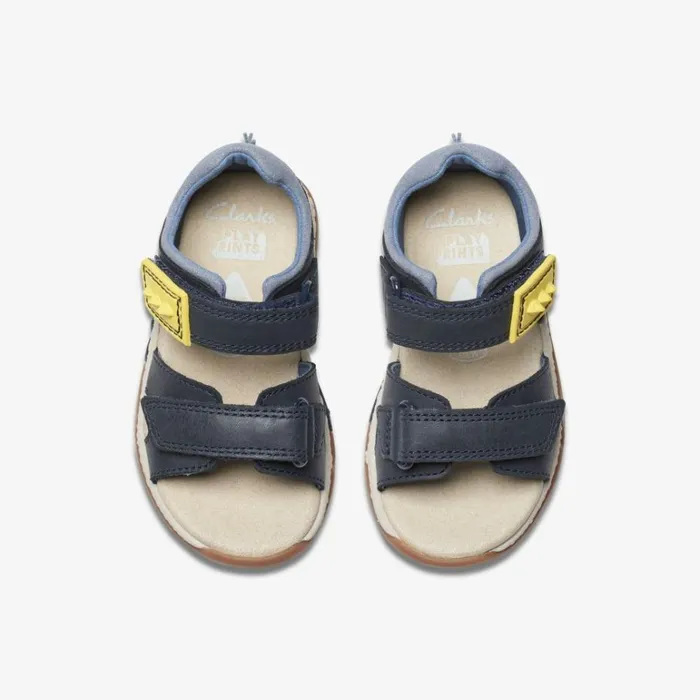Clarks Kids Unisex Spiney Step Toddler Navy Sandals Navy Kids Sandals