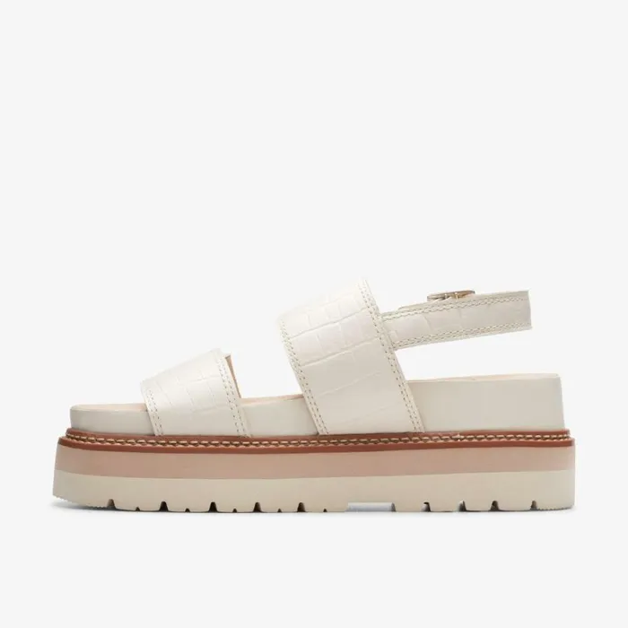 Clarks Orianna Glide Cream Interest Sandals Cream Interest Women Flat Sandals